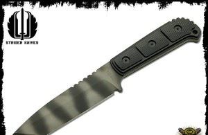 Strider 美国挺进者 MSS T Tiger Stripes Tactical Fixed Blade Knife T头虎纹战术匕首 