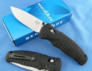 BENCHMADE 美国蝴蝶1000001 银白全刃折刀