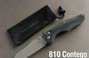 美国蝴蝶BENCHMADE 810 Contego银色全刃折...