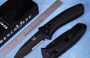 美国蝴蝶BENCHMADE 5220SBK 黑色半齿侧跳